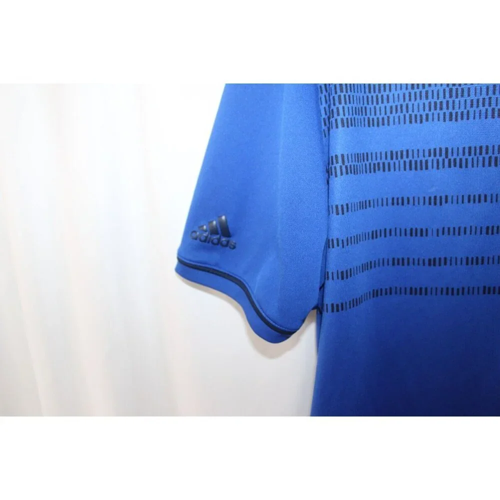 Adidas Mens Blue Short Sleeve Golf Polo Shirt L The First Tee Logo